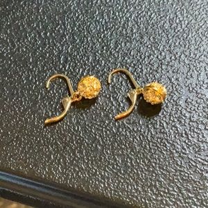 Nolan Miller CZ gold tone earrings